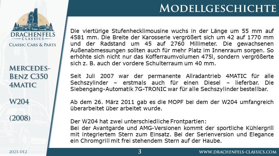 2022 - Mercedes-Benz C 350 (2008) Bild 3