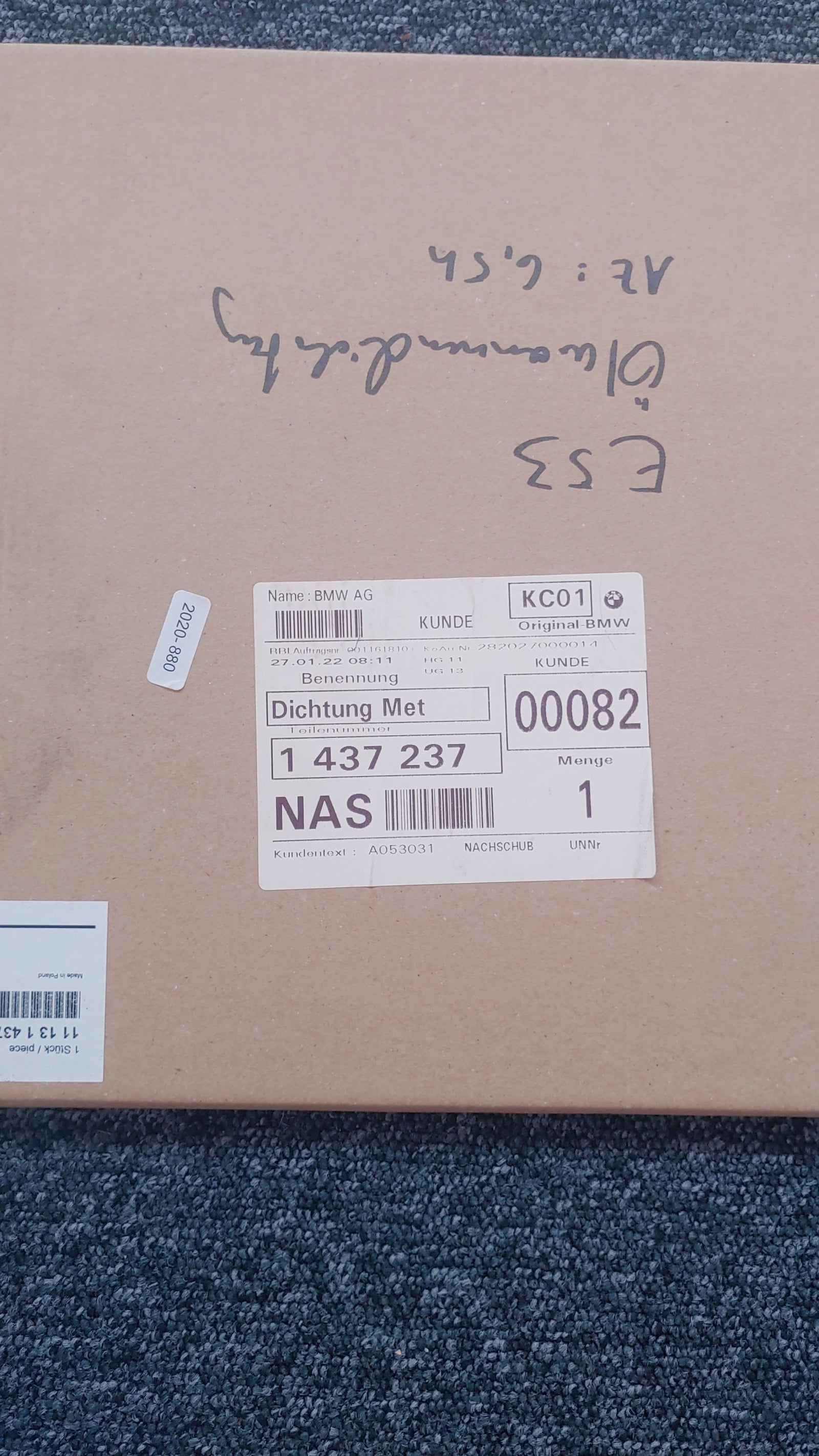 BMW E36, E39, E46, E53, X3, Z3 Ölwannendichtung Bild 3
