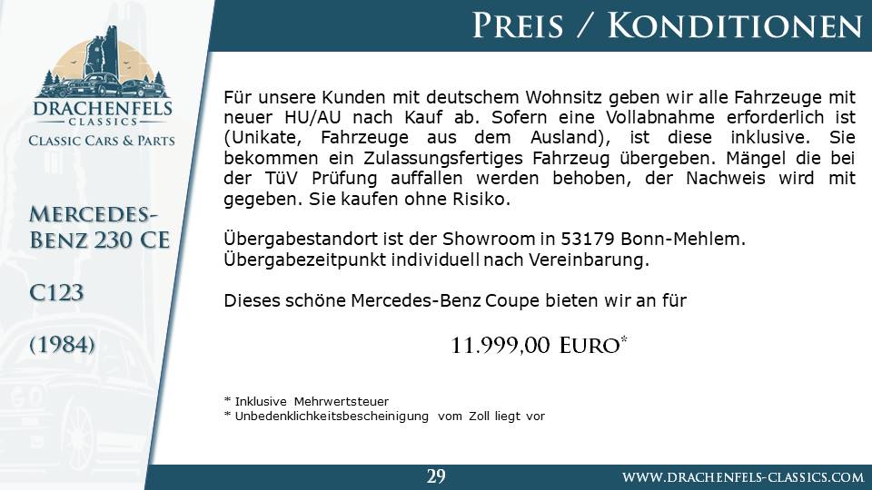 2024 - Mercedes-Benz 230 CE (W123) (1984) Bild 25
