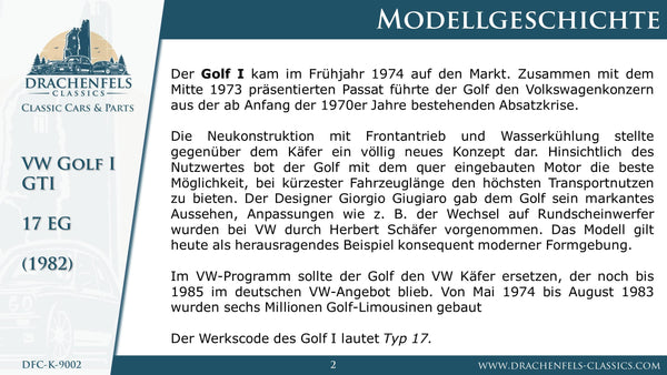 VW Golf I GTI (Pirellifelgen, Schiebedach, Sportsitze) (1982)