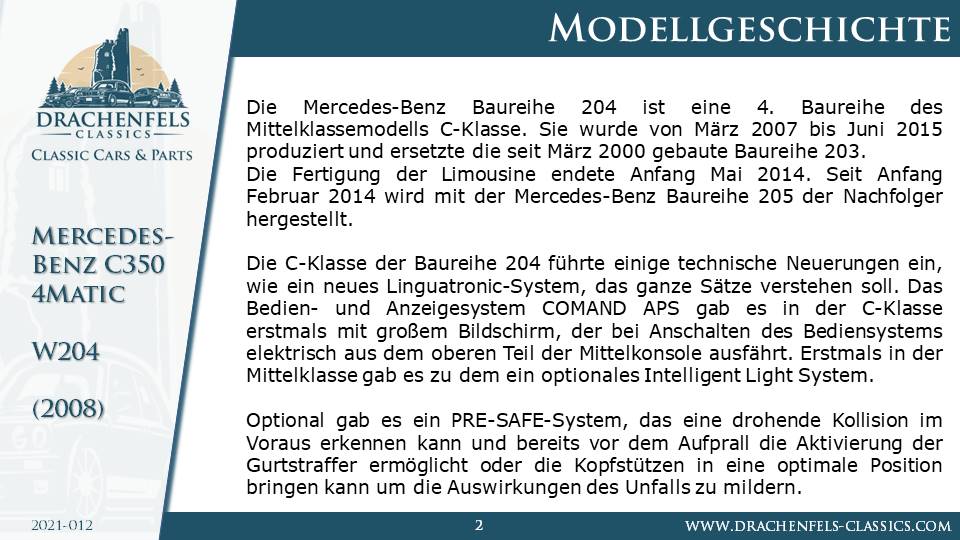 2022 - Mercedes-Benz C 350 (2008) Bild 2